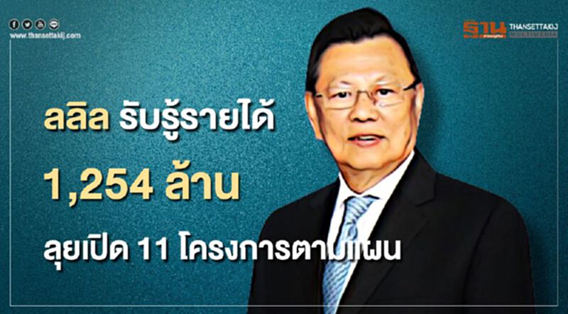 ลลิล รับรู้รายได้ 1,254 ล้าน ลุยเปิด 11 โครงการตามแผน ลลิล รับรู้รายได้ 1,254 ล้าน ลุยเปิด 11 โครงการตามแผน