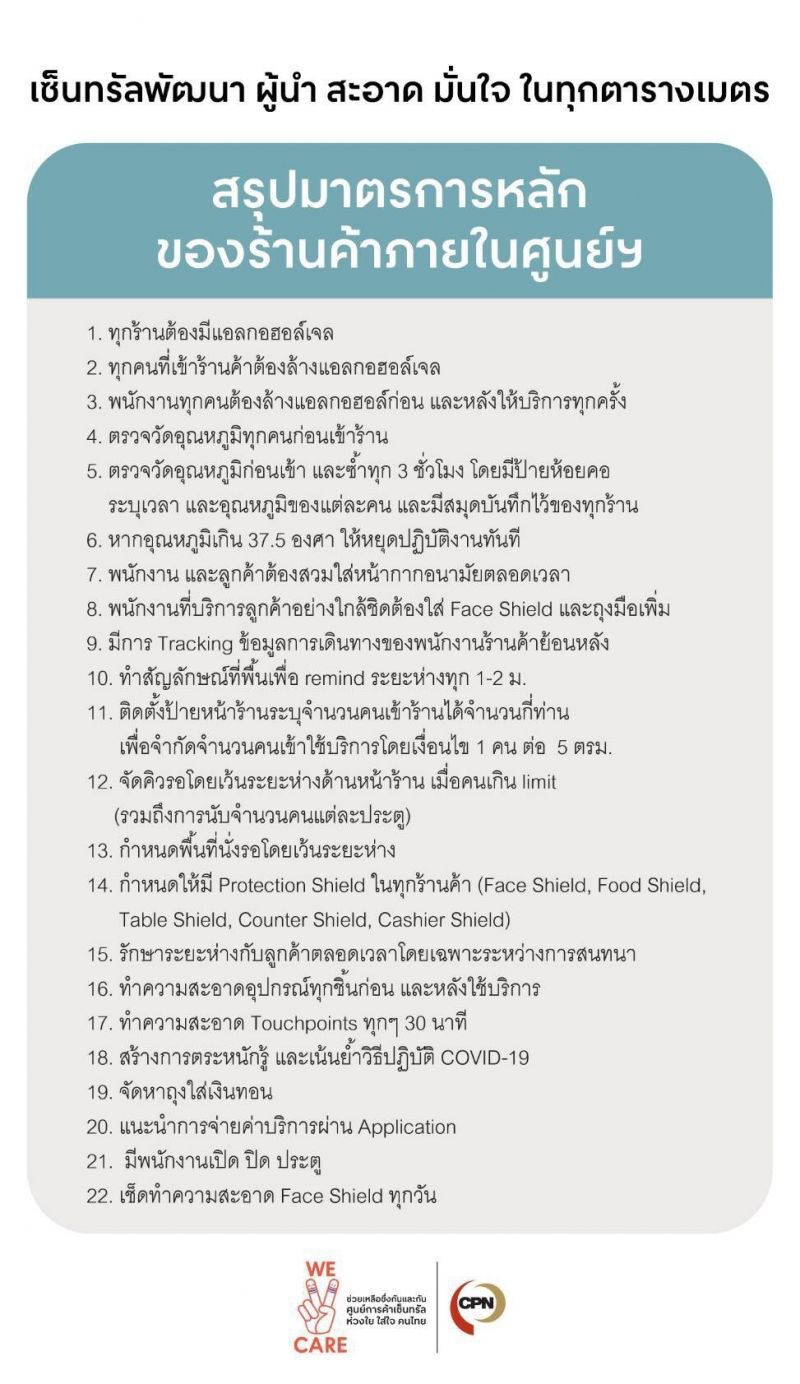 เปิด "มาตรการ ห้างดัง”  พร้อมให้ช็อป 