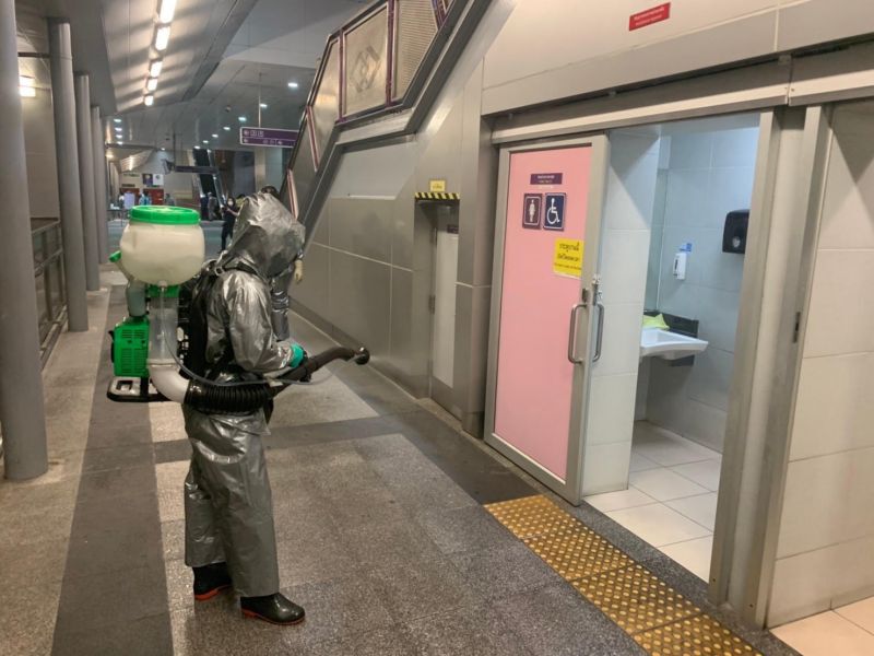 BEM ร่วมกองทัพบก Big Cleaning รถไฟฟ้า MRT