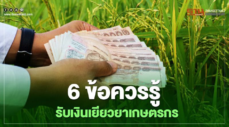 6 ข้อควรรู้  www.เยียวยาเกษตรกร.com  "ตรวจสอบสถานะ" รับเงิน