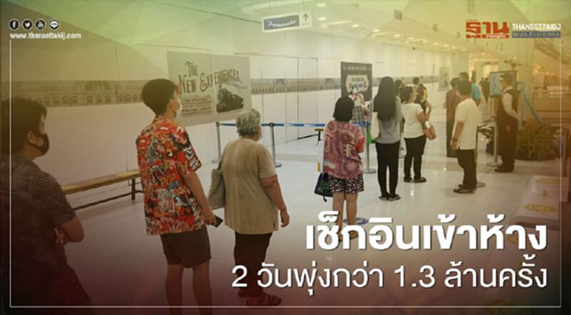 เช็คอิน "ไทยชนะ" เข้าห้าง 2 วันพุ่งกว่า 1.3 ล้านครั้ง เช็คอิน "ไทยชนะ" เข้าห้าง 2 วันพุ่งกว่า 1.3 ล้านครั้ง