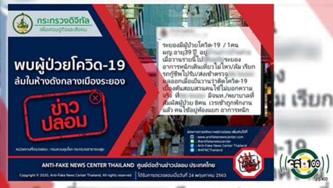 ข่าวปลอมพบผู้ป่วยโควิดล้มในห้างดังระยอง ข่าวปลอมพบผู้ป่วยโควิดล้มในห้างดังระยอง