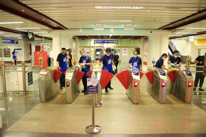 MRT สายสีน้ำเงิน- สีม่วง จัด “Big Cleaning”