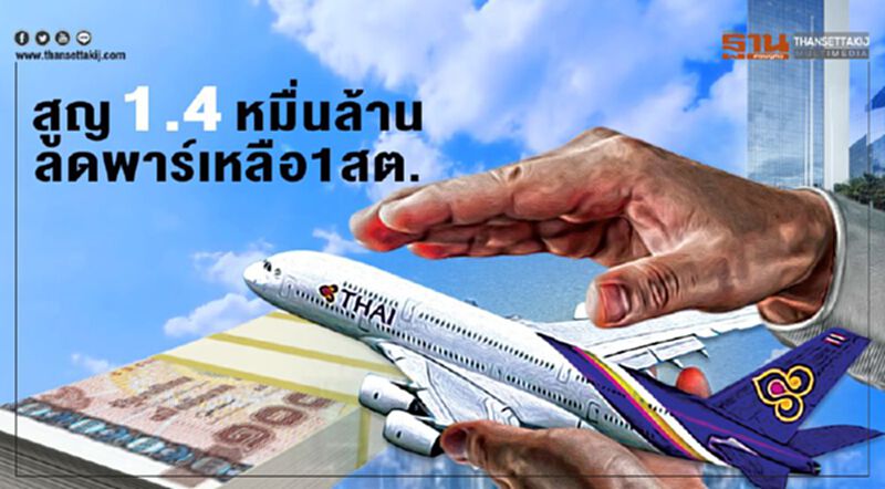 สูญ1.4หมื่นล. ลดพาร์เหลือ1สต. ฟื้นฟูการบินไทย-เพิ่มทุน8หมื่นล. สูญ1.4หมื่นล. ลดพาร์เหลือ1สต. ฟื้นฟูการบินไทย-เพิ่มทุน8หมื่นล.