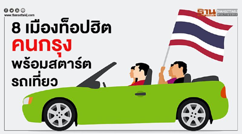8 เมืองท็อปฮิตคนกรุงเทพฯพร้อมสตาร์ตรถเที่ยว 8 เมืองท็อปฮิตคนกรุงเทพฯพร้อมสตาร์ตรถเที่ยว