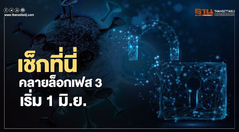 เช็กที่นี่ ผ่อน "คลายล็อกดาวน์" ระยะที่ 3 เริ่ม 1 มิ.ย. ที่ไหนเปิด-ที่ไหนปิดต่อ