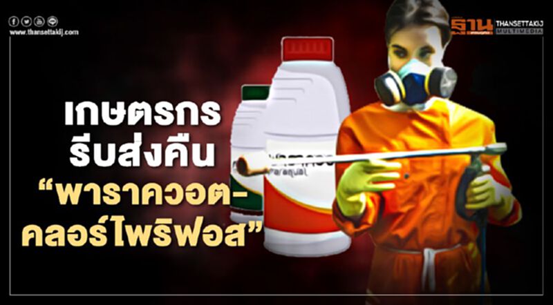 “เกษตรกร” รีบส่งคืน “พาราควอต- คลอร์ไพริฟอส” “เกษตรกร” รีบส่งคืน “พาราควอต- คลอร์ไพริฟอส”