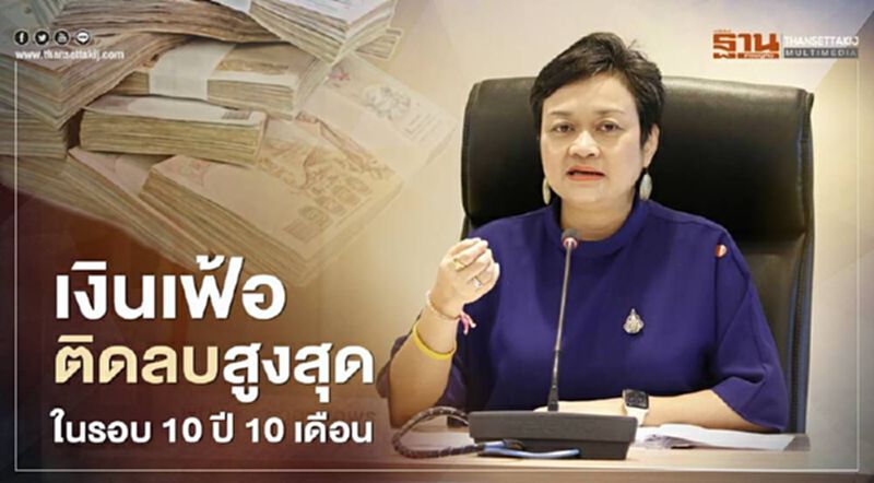 เงินเฟ้อติดลบสูงสุดในรอบ10ปี10เดือน เงินเฟ้อติดลบสูงสุดในรอบ10ปี10เดือน