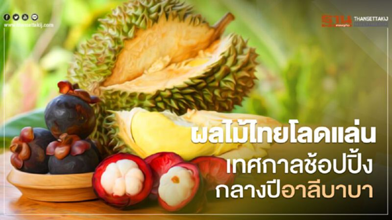 ผลไม้ไทยโลดแล่นเทศกาลช้อปปิ้งกลางปีอาลีบาบา ผลไม้ไทยโลดแล่นเทศกาลช้อปปิ้งกลางปีอาลีบาบา