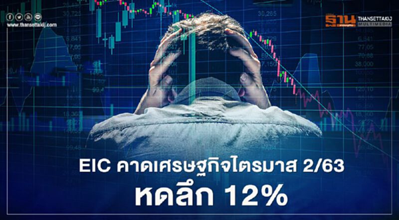 EIC คาดเศรษฐกิจไตรมาส 2/63 หดลึก 12% กำลังซื้อบริโภค-ท่องเที่ยววูบ EIC คาดเศรษฐกิจไตรมาส 2/63 หดลึก 12% กำลังซื้อบริโภค-ท่องเที่ยววูบ