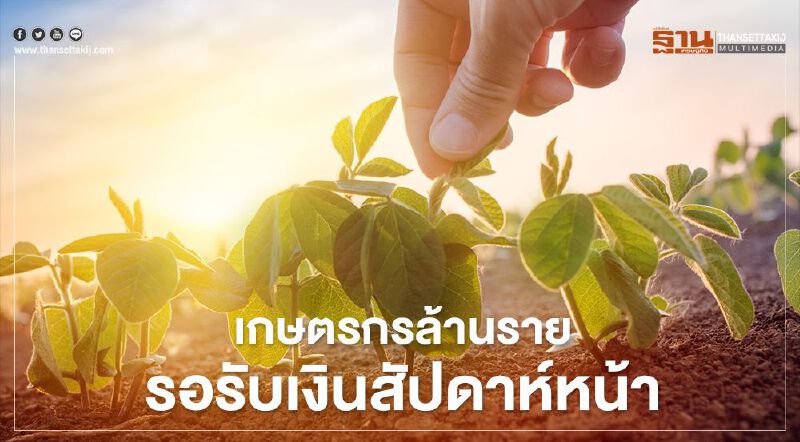 “เยียวยาเกษตรกร” กลุ่มสอง ธ.ก.ส.เตรียมโอนเงิน 5,000 บาทสัปดาห์หน้า