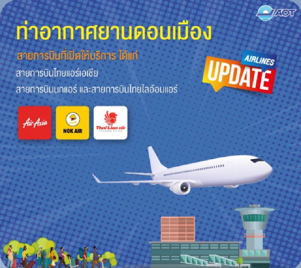 เช็คด่วน  6 สนามบิน ของทอท. มีสายการบินไหน กลับมาบินแล้ว