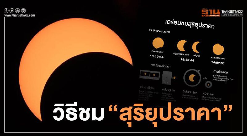 อุปกรณ์ ดู “สุริยุปราคา” 21 มิถุนายน 2563 อย่าดูด้วยตาเปล่า