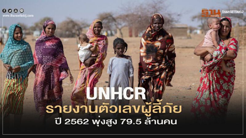 UNHCR รายงานตัวเลขผู้ลี้ภัยปี 2562 พุ่งสูง 79.5 ล้านคน UNHCR รายงานตัวเลขผู้ลี้ภัยปี 2562 พุ่งสูง 79.5 ล้านคน