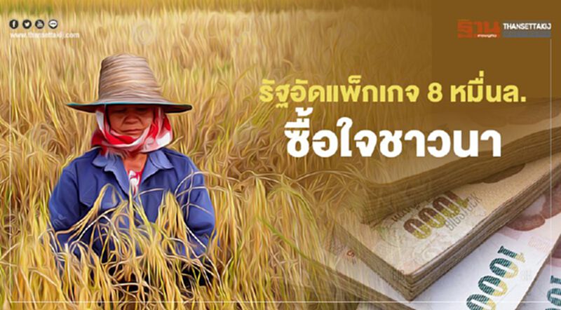 "เยียวยาเกษตรกร" รัฐอัดแพ็กเกจ 8 หมื่นล้าน ซื้อใจชาวนา "เยียวยาเกษตรกร" รัฐอัดแพ็กเกจ 8 หมื่นล้าน ซื้อใจชาวนา