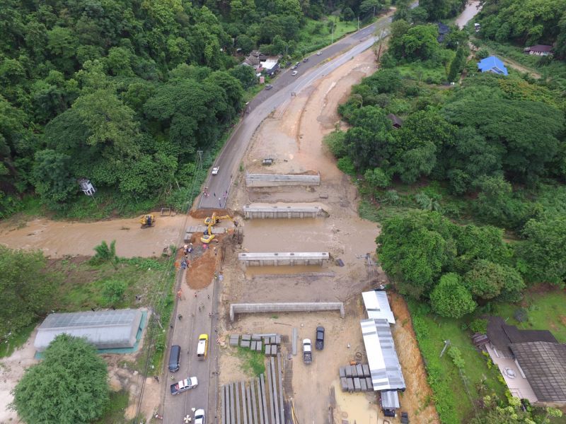 กรมทางหลวง ลุยแก้“น้ำป่าทะลัก”เชียงใหม่ ทำ“ทางขาด”