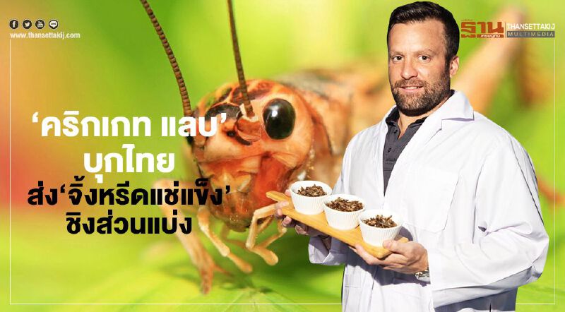 ‘คริกเกท แลบ’หันบุกตลาดไทย  ส่ง‘จิ้งหรีดแช่แข็ง’ชิงส่วนแบ่ง