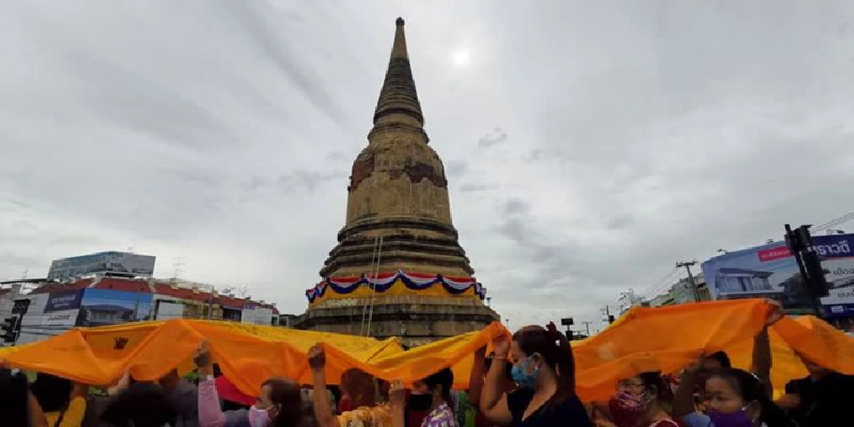 ชุมชนเมืองอโยธยาได้ฤกษ์ห่มผ้าเจดีย์"วัดสามปลื้ม"