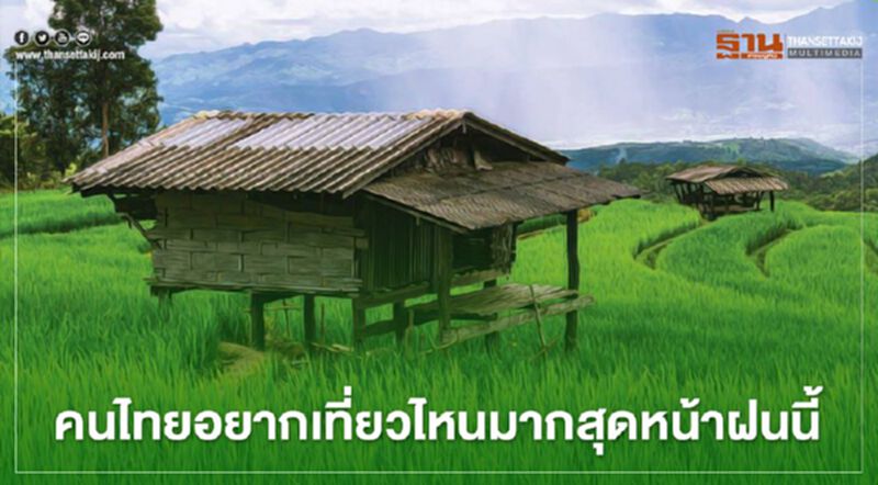 เปิด60เส้นทางเที่ยวหน้าฝน คนไทยอยากเที่ยวไหนมากสุด เปิด60เส้นทางเที่ยวหน้าฝน คนไทยอยากเที่ยวไหนมากสุด