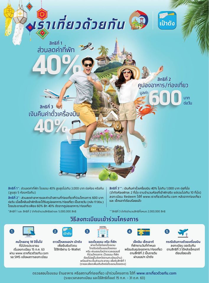 "เราเที่ยวด้วยกัน" เปิดขั้นตอนรับสิทธิแพ็กเกจวันที่ 15 ก.ค. นี้