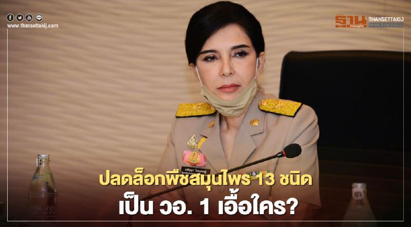 ปลดล็อกพืชสมุนไพร 13 ชนิด เป็นวัตถุอันตรายชนิดที่ 1 เอื้อใคร?