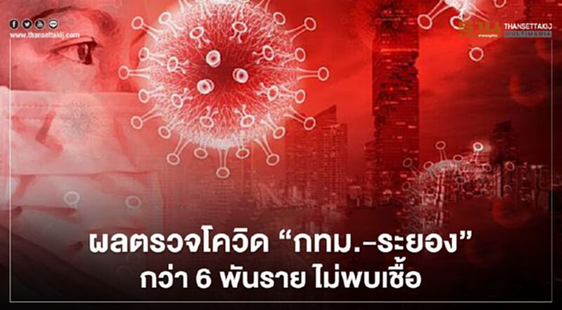 ศบค.เผยผลตรวจโควิด-19 "กทม.-ระยอง" 6,865 ราย 14-19 ก.ค. ไม่พบเชื้อ รอผล 214 ราย ศบค.เผยผลตรวจโควิด-19 "กทม.-ระยอง" 6,865 ราย 14-19 ก.ค. ไม่พบเชื้อ รอผล 214 ราย