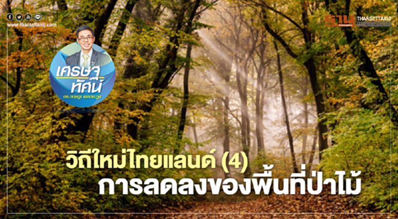 วิถีใหม่ไทยแลนด์ (4) การลดลงของพื้นที่ป่าไม้ วิถีใหม่ไทยแลนด์ (4) การลดลงของพื้นที่ป่าไม้