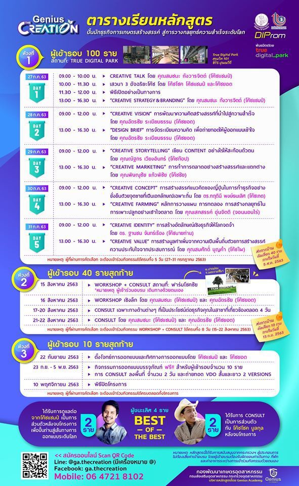 กสอ. เปิด จีเนียส เดอะ ครีเอชั่น ปั้น 10 ต้นแบบเกษตรอุตสาหกรรม