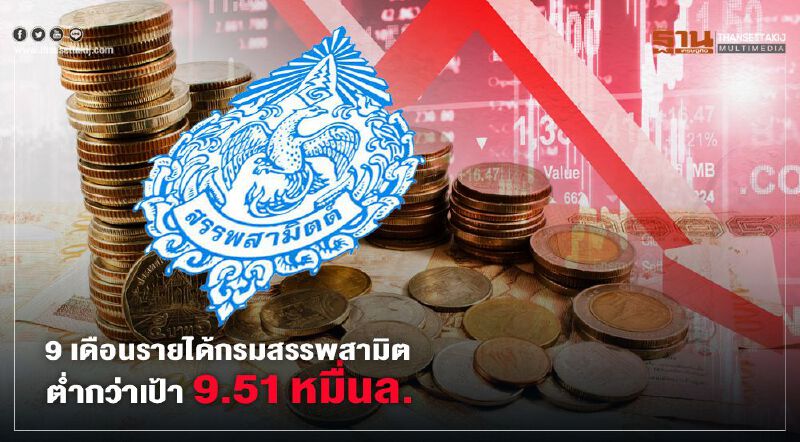 “โควิด-19” ฉุดรายได้ “กรมสรรพาสามิต” 9 เดือนต่ำกว่าเป้า 9.51 หมื่นล.