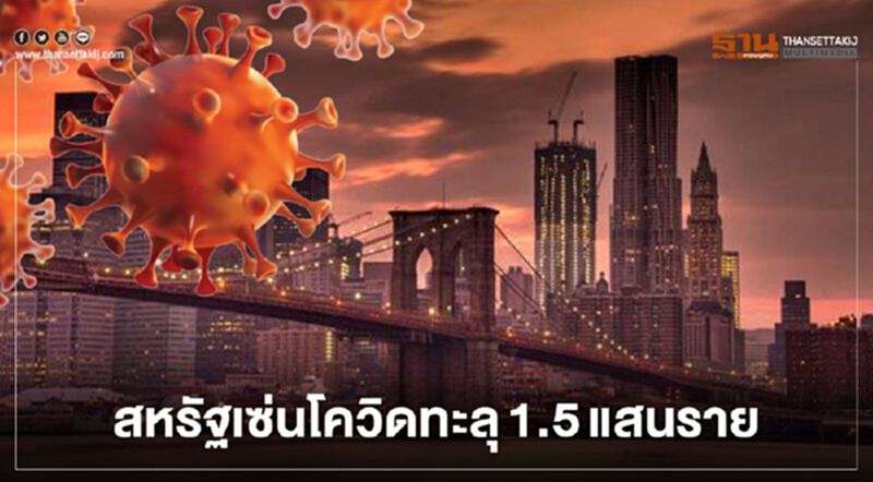 สหรัฐเซ่นโควิด-19 ทะลุ 1.5 แสนราย ติดเชื้อรวม 4.3 ล้านราย สหรัฐเซ่นโควิด-19 ทะลุ 1.5 แสนราย ติดเชื้อรวม 4.3 ล้านราย