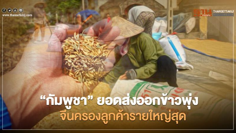 "กัมพูชา" ยอดส่งออกข้าวพุ่ง  7 เดือน เติบโต 38% จีนครองลูกค้ารายใหญ่สุด