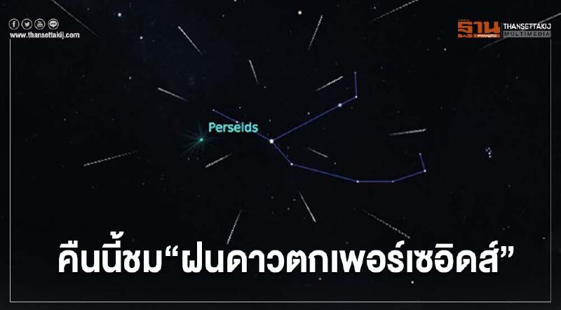 12 สิงหาคม คืนนี้ชม“ฝนดาวตกเพอร์เซอิดส์”