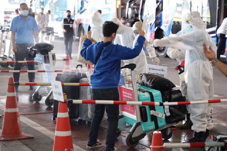 47 แรงงานไทยกลับจากฟิลิปปินส์เข้ารับกักตัวในสถานที่รัฐจัดให้