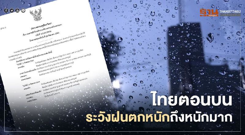 กรมอุตุฯเตือน 33 จังหวัด ระวังฝนตกหนักถึงหนักมาก กรมอุตุฯเตือน 33 จังหวัด ระวังฝนตกหนักถึงหนักมาก
