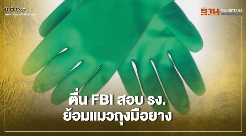 ตื่น FBI  สอบ รง.ย้อมแมวถุงมือยาง