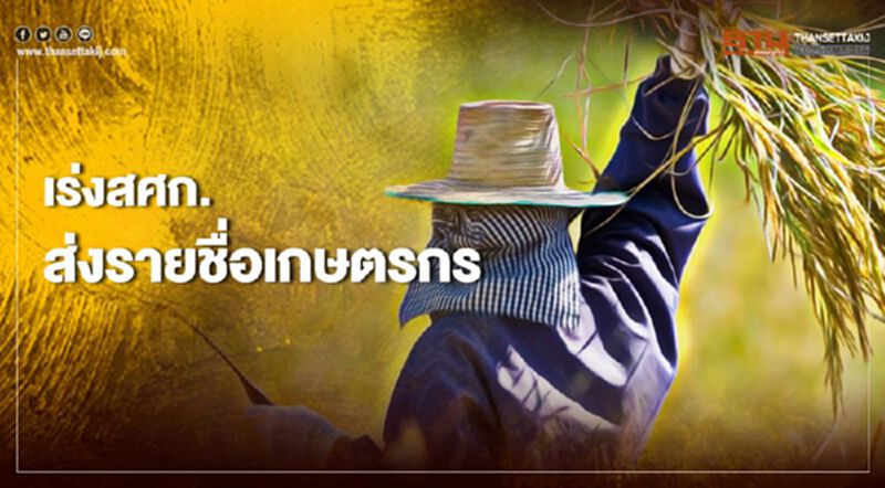 www.เยียวยาเกษตรกร.com กระทรวงเกษตรฯ เร่ง สศก.ส่งรายชื่อกลุ่มตกหล่นโอนเงินเยียวยา www.เยียวยาเกษตรกร.com กระทรวงเกษตรฯ เร่ง สศก.ส่งรายชื่อกลุ่มตกหล่นโอนเงินเยียวยา