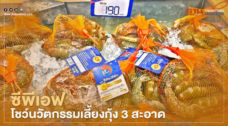 ซีพีเอฟ โชว์นวัตกรรมเลี้ยงกุ้ง 3 สะอาด ซีพีเอฟ โชว์นวัตกรรมเลี้ยงกุ้ง 3 สะอาด