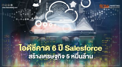 ไอดีซีคาด6ปี Salesforceสร้างเศรษฐกิจ5หมื่นล้าน