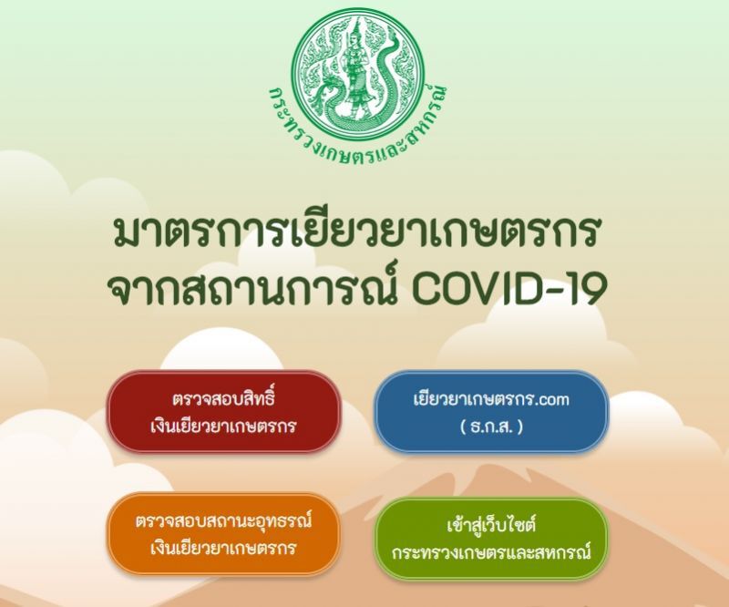 ตรวจสอบสิทธิ์www.เยียวยาเกษตรกร.com สี่กลุ่มตกหล่นรอรับเงิน