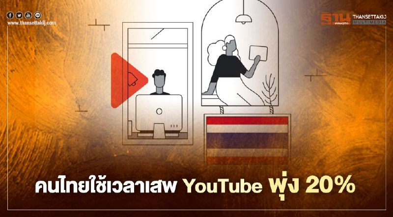 คนไทยใช้เวลาเสพ YouTube พุ่ง 20%