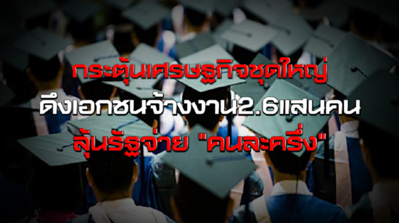 กระตุ้นเศรษฐกิจชุดใหญ่ ดึงเอกชนจ้างงาน2.6แสนคน ลุ้นรัฐจ่าย "คนละครึ่ง" NEWSROOM 23-09-63 กระตุ้นเศรษฐกิจชุดใหญ่ ดึงเอกชนจ้างงาน2.6แสนคน ลุ้นรัฐจ่าย "คนละครึ่ง" NEWSROOM 23-09-63