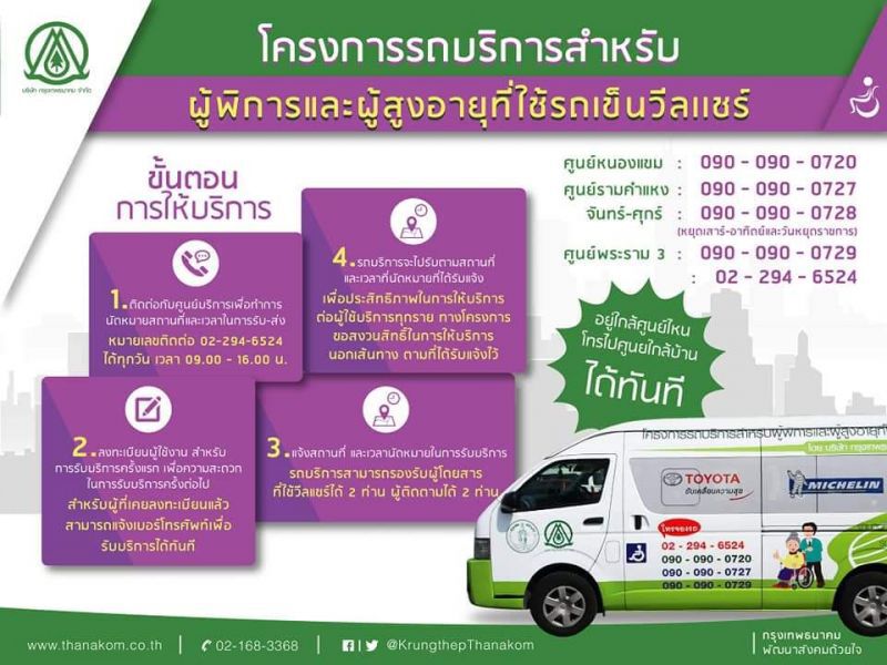 กทม.ขยายเวลาให้บริการรถแท็กซี่วีลแชร์ถึง 30 พ.ย.นี้