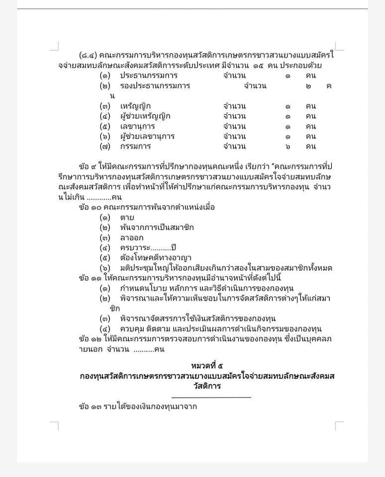 ถอดรหัสกองทุนสวัสดิการเกษตรกรชาวสวนยางแบบสมัครใจจ่ายสมทบ