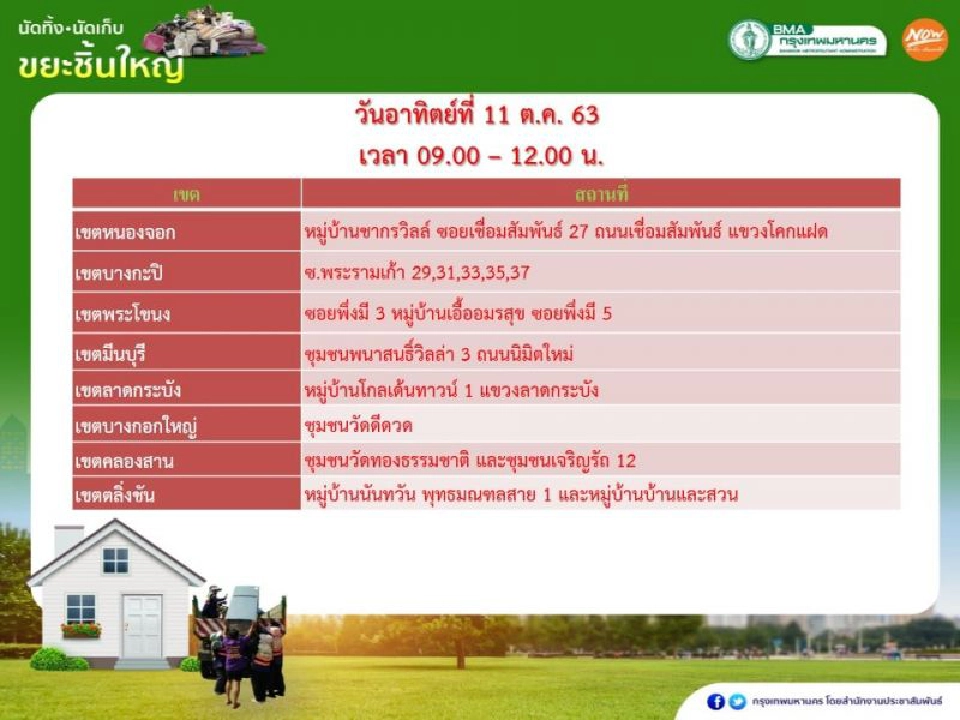 มีขยะชิ้นใหญ่ อยากทิ้ง เช็กที่นี่ 