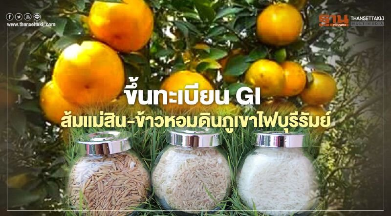 ขึ้นทะเบียน GI ส้มแม่สิน-ข้าวหอมดินภูเขาไฟบุรีรัมย์ ขึ้นทะเบียน GI ส้มแม่สิน-ข้าวหอมดินภูเขาไฟบุรีรัมย์