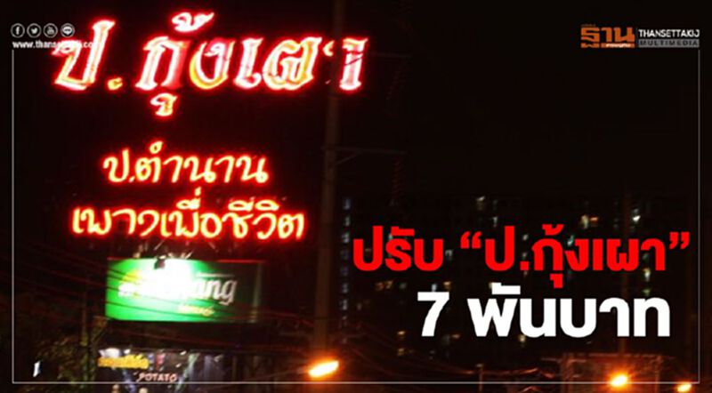ฮือฮา"เปิดร้านเหล้า"ไร้ใบอนุญาต ศาลสั่งปรับ"ป.กุ้งเผา"7พันบาท ฮือฮา"เปิดร้านเหล้า"ไร้ใบอนุญาต ศาลสั่งปรับ"ป.กุ้งเผา"7พันบาท
