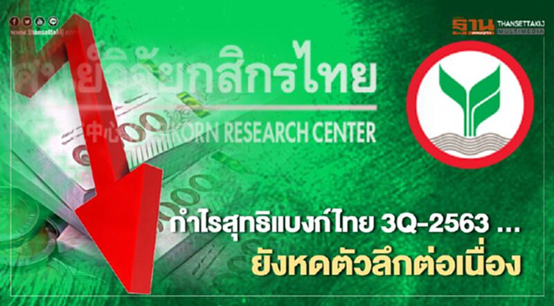 กำไรสุทธิแบงก์ไทย 3Q-2563 ... ยังหดตัวลึกต่อเนื่อง กำไรสุทธิแบงก์ไทย 3Q-2563 ... ยังหดตัวลึกต่อเนื่อง