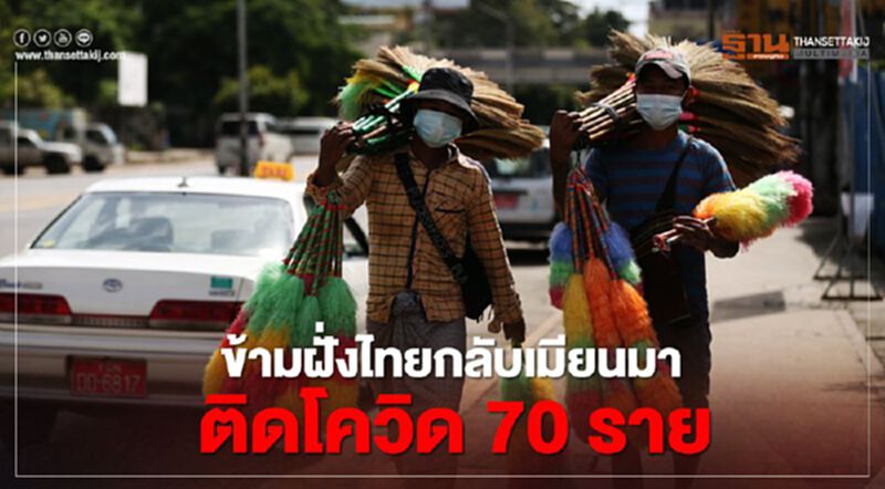 อึ้ง พบเมียนมา 70 ราย ติดโควิด หลังข้ามแดนออกจากไทย อึ้ง พบเมียนมา 70 ราย ติดโควิด หลังข้ามแดนออกจากไทย