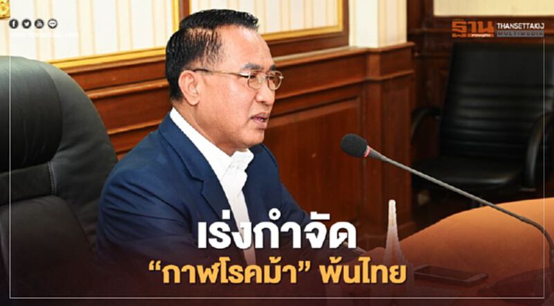 เร่งกำจัด “กาฬโรคม้า” พ้นไทย เร่งกำจัด “กาฬโรคม้า” พ้นไทย