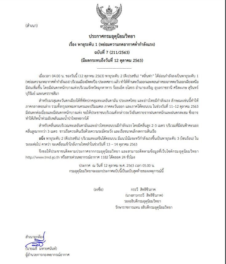 พายุ"หลิ่นฟา"อ่อนกำลัง จับตาพายุดีเปรสชัน"ทะเลจีนใต้" แนวโน้มทวีกำลัง